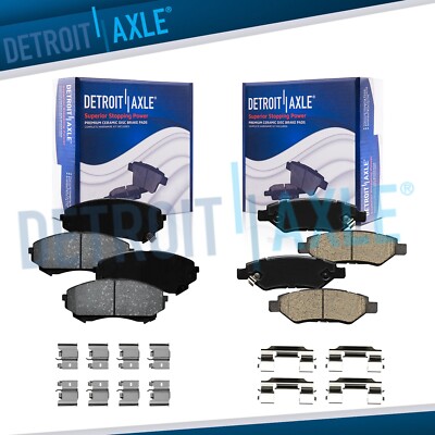Front & Rear Ceramic Brake Pads for 2008-2014 Cadillac CTS w/ GM Brake Code J55