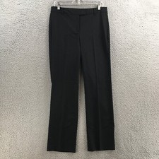 Talbots Trouser Dress Pants Womens 6 actual 33x31.5 Black Mid Rise Casual NEW