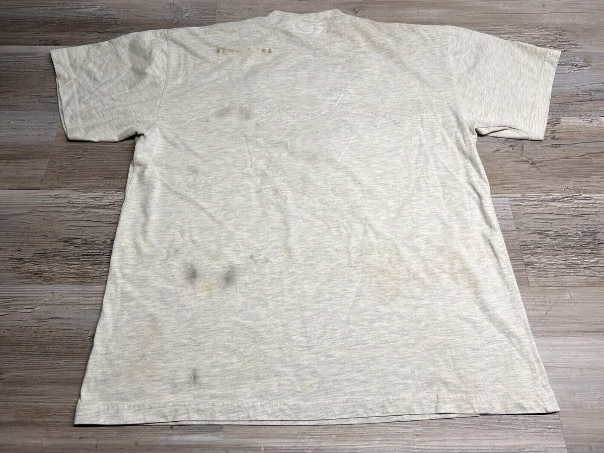 Vintage Mickey Inc Embroidered Short Sleeve T-Shirt Goofy Handstand Gray Sz L/XL View 2