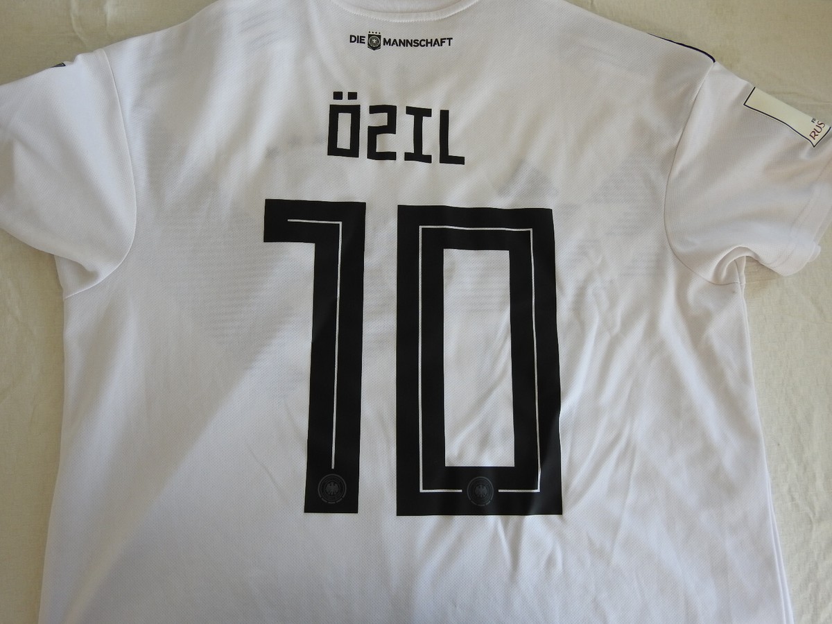 Germany 2018 Home Jersey #10 Ozil Adidas White Shirt Size XL