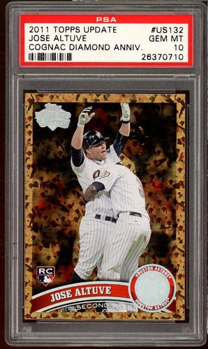 Jose Altuve Rookie Card 2011 Topps Update Cognac Anniversary #us132 PSA 10