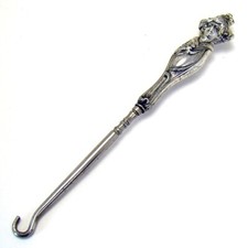 Sterling Silver Art Nouveau Button hook - 1890's