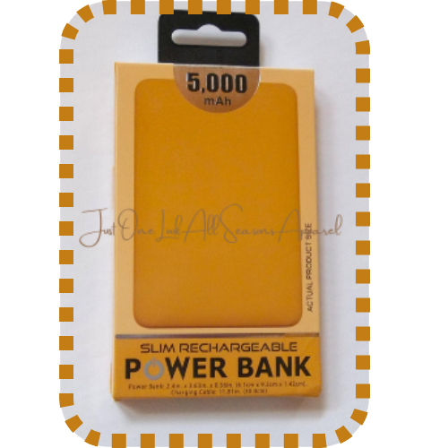 Power Bank Rechargable Battery 5000 mAh Yellow-image