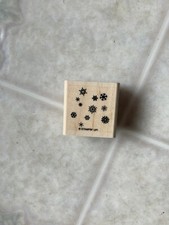 Stampin' Up BRANCH OUT Stamp Snowflakes All Over Uninked Rubber Stamp