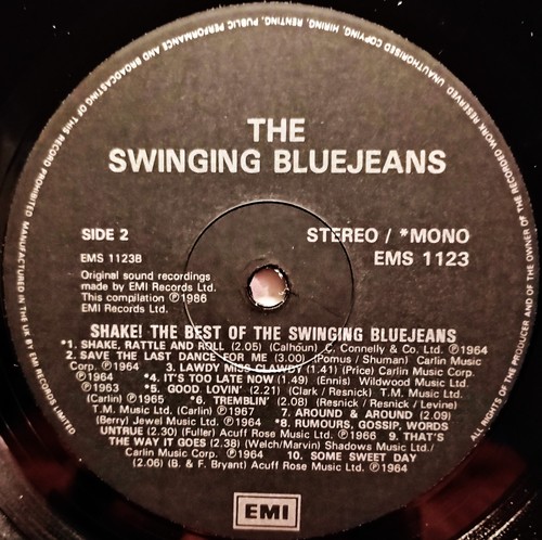SWINGING BLUE JEANS "SHAKE! BEST OF" (SELTENES UK VINYL / NUR RL-1986) - Bild 10 von 13