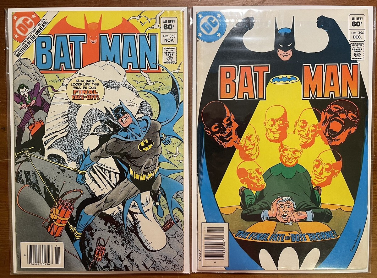 Batman #353 354 CLASSIC JOKER Cover, DC Key 1982 VF+, NEWSSTAND