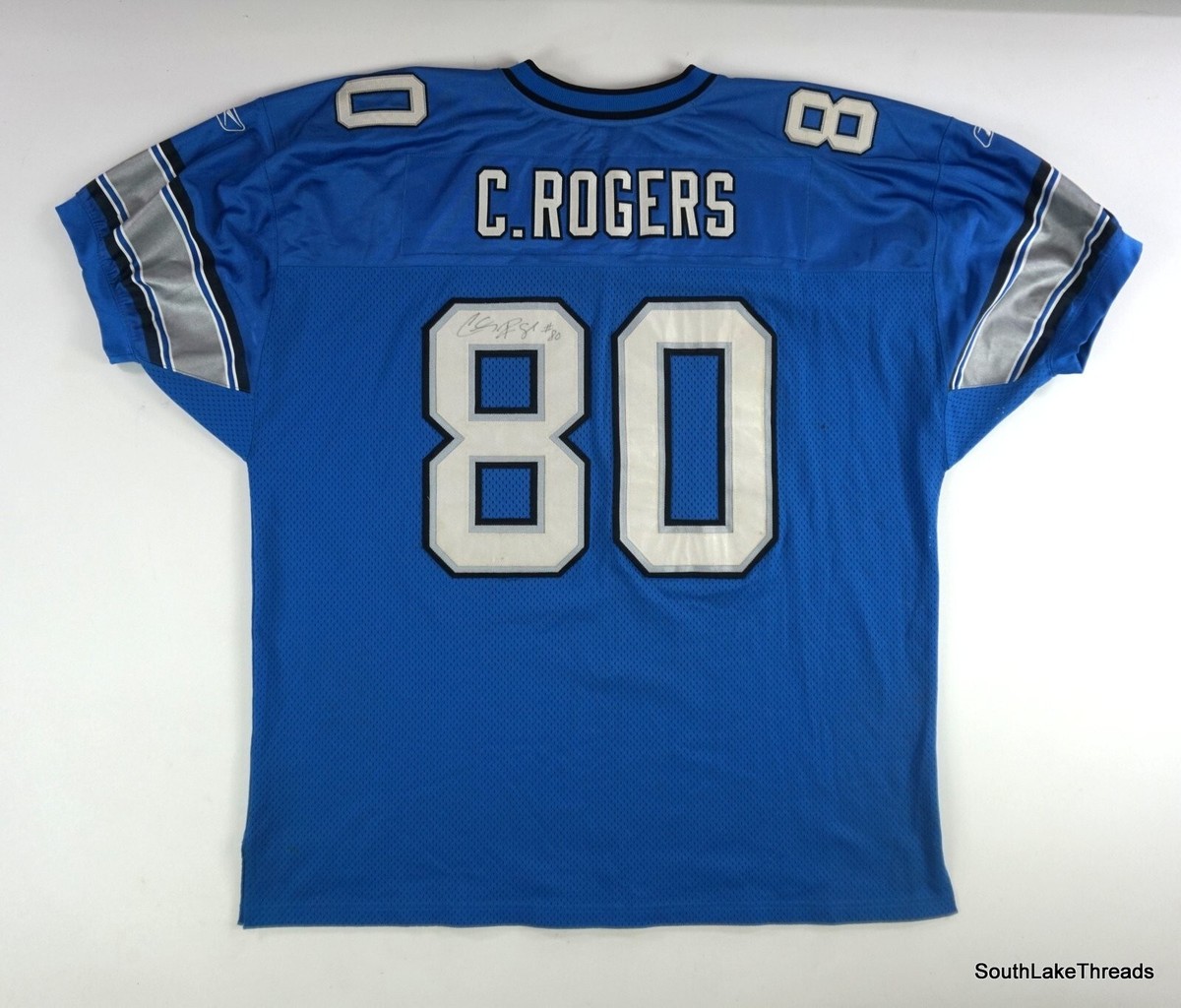 LIONS C.ROGERS ユニフォーム Detroit Lions Charles Rogers Authentic Gamer Autographed