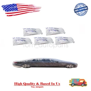 5 PACK Clear Plastic Disposable Car Cover Temporary Universal Rain Dust Garage