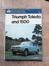 Pearson's Triumph Toledo, 1500, & 1500TC (1970-1974) Illustrated Manual