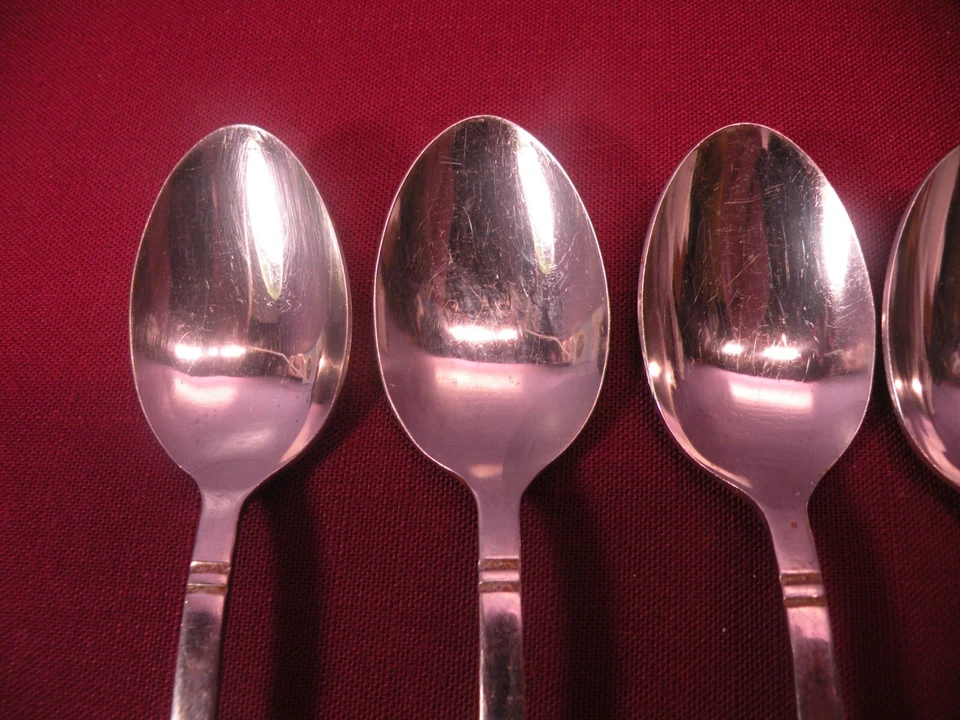 Set Of 6 Stainless Oxford Hall Basketville Teaspoons 6 3/4 In. GA3 - Image 2 of 4