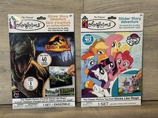 Lot of 2 Colorforms - My Little Pony  Jurassic World. Sticker Story Adventures.