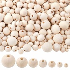 Natural Wooden Beads Balls 8/10/12/16/20/25/30mm Round Spacer Wood Beads