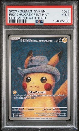 Pikachu with Grey Felt Hat #85 - Pokemon Van Gogh Full Art Promo - PSA 9