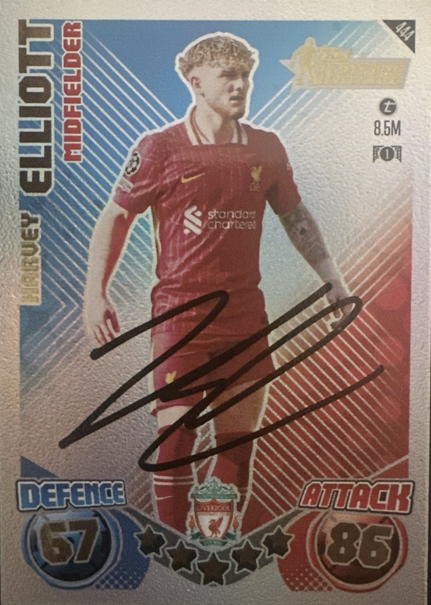 Liverpool Harvey Elliott Hand Signed Match Attax Card | eBay UK