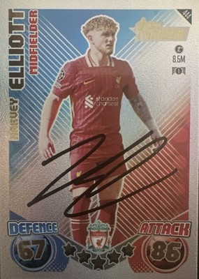 Liverpool Harvey Elliott Hand Signed Match Attax Card | eBay UK