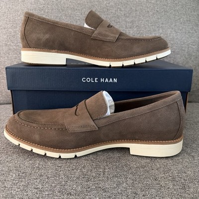 Cole Haan FlexGrand+ Penny Loafer Mens 10 Truffle Suede 