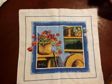 completed finished cross stitch 11''x10'' Unframed New Decoration Window