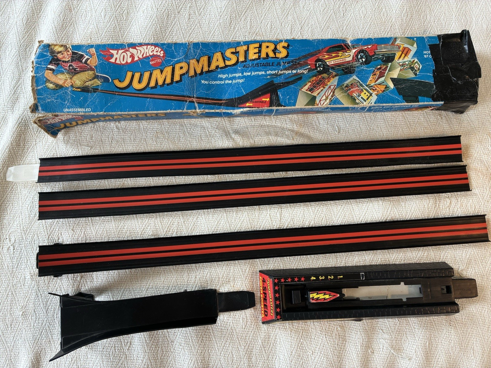 Vintage Hot Wheels Jumpmasters Adjustable Jump Set 1982 Track Ramp Booster Box