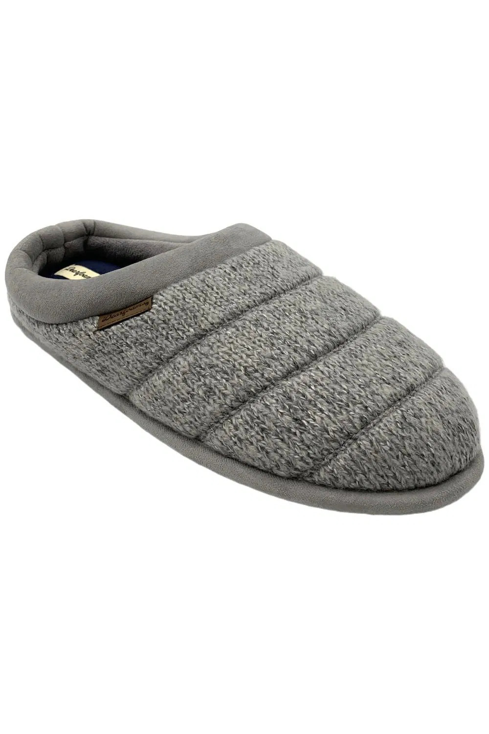 Dearfoams Mens Asher Marled Knit Clog House Slipper Gray 4890₽