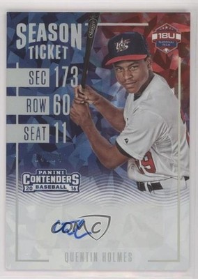 2016 Panini Elite Extra Edition Cracked Ice 19/24 Quentin Holmes Auto a8r