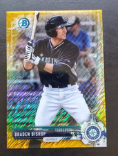 2017 Bowman Chrome Braden Bishop Gold Shimmer Refractor 34/50 #BCP211 Mariners