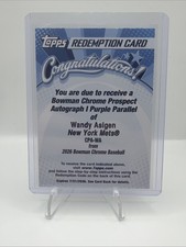 Wandy Asigen Bowman Chrome 2026 Purple Refractor /250 Auto