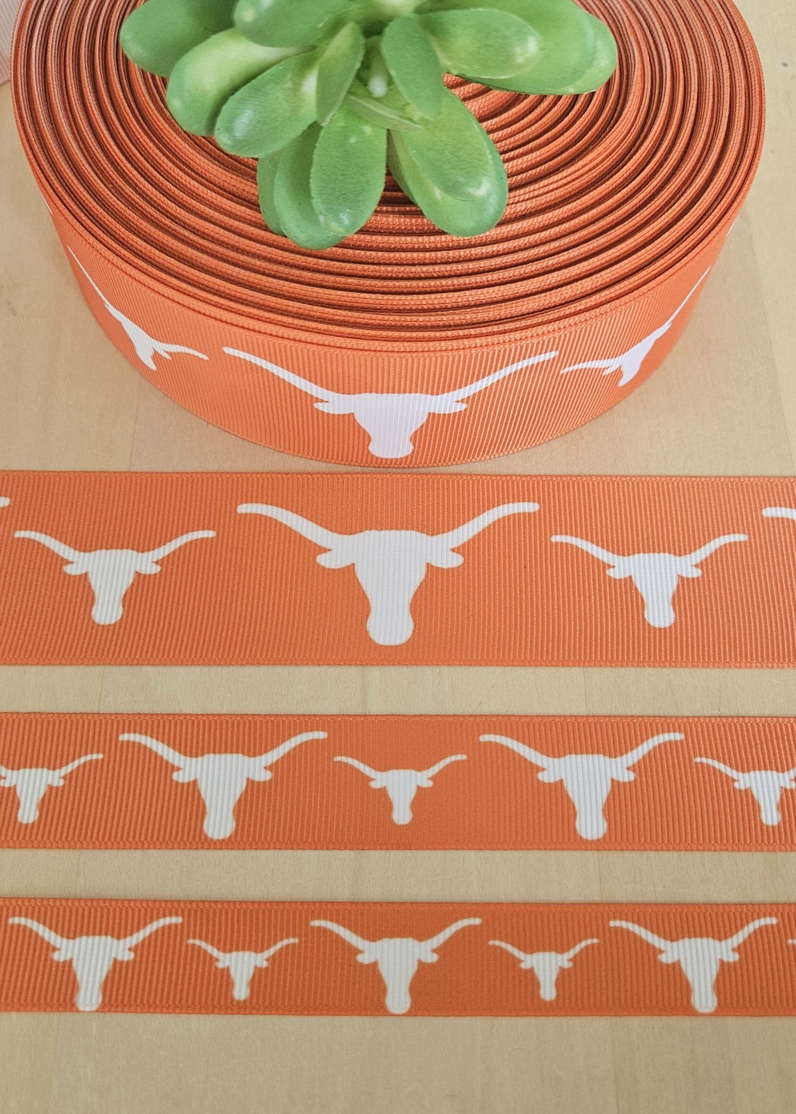 Longhorns Ribbon 5/8, 7/8 & 1.5