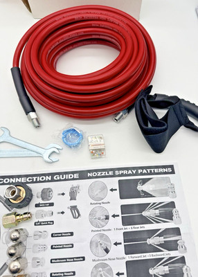Prowash Complete Sewer Jetter Kit Pressure Washer Hose Kit 50 ft 5800 PSI