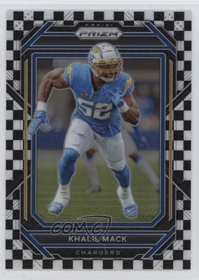 2022 Panini Prizm Black & White Checker Prizm Khalil Mack #154 0h6w