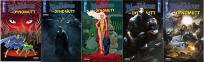 The Blue Falcon and Dynomutt #1-5 Variant Cover Lot (Dynamite Entertainment)