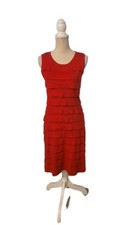 Calvin Klein Size 4 Dress Womens Red Sleeveless 
