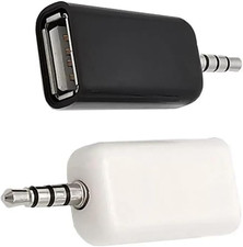 Thrtrht 2 Pack AUX to 3.5Mm Audio Adapter - USB a Female to Male Converter for U