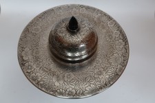 Tiffin Black Glass & Silver Overlay Rare Footed Cheese and Crackers #15320