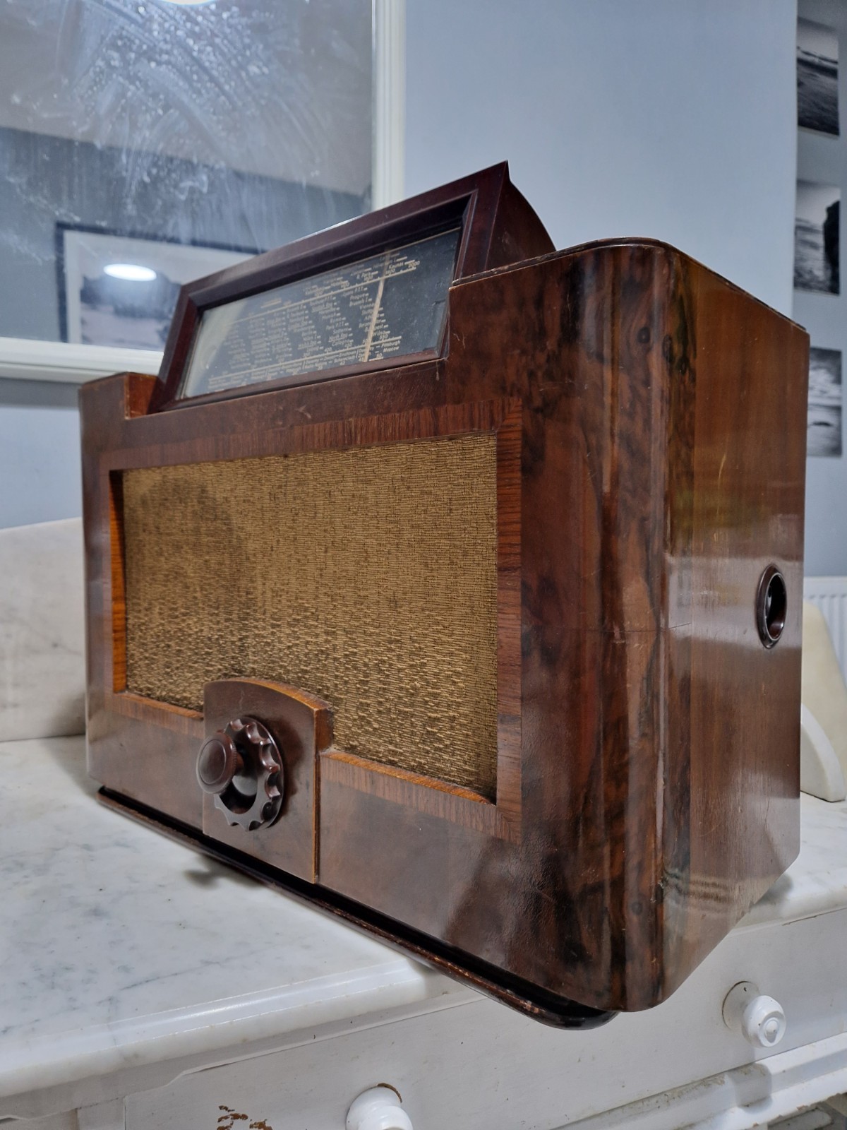 Art Deco Bakelite And Wood Valve Radio Philips Type 785 A 1937