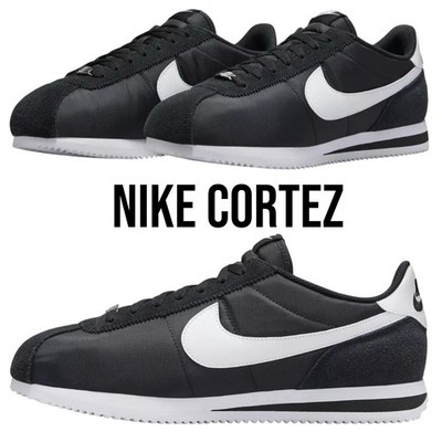 Nike Cortez Classic Black/White Suede Nylon Shoes HF0263-001