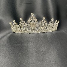 Clear Rhinestone Crystal Tiara Crown Bridal Pageant Head Jewelry