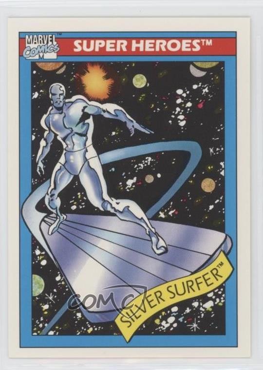 1990 Impel Marvel Universe Super Heroes Silver Surfer #32 qe3