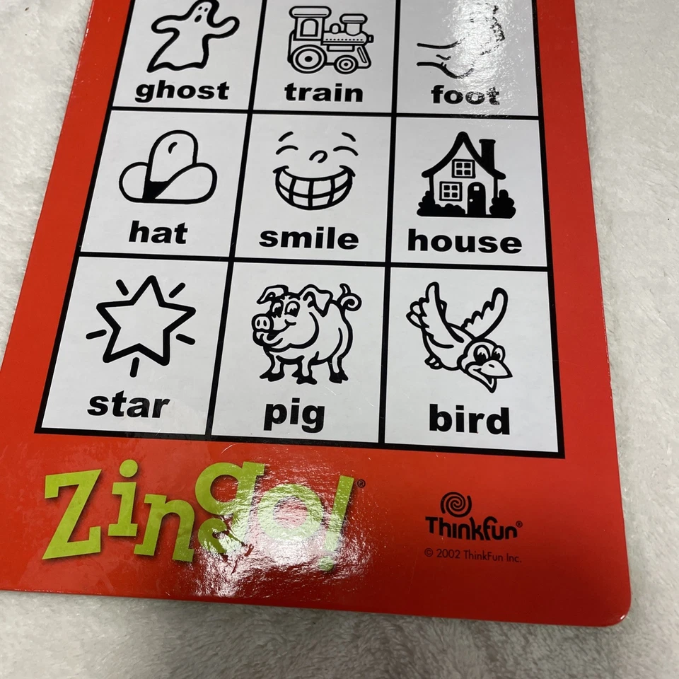 Zingo! Bingo Game Thinkfun Replacement Pieces 8 CARDS &Instructions 2002 Only B5 - Image 3 of 4