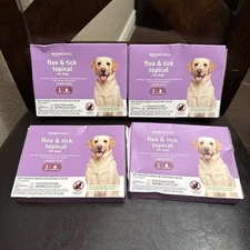 Amazon Basics Flea & Tick Topical Treatment Large Dogs 3 Tubes per Box (4 Pack)
