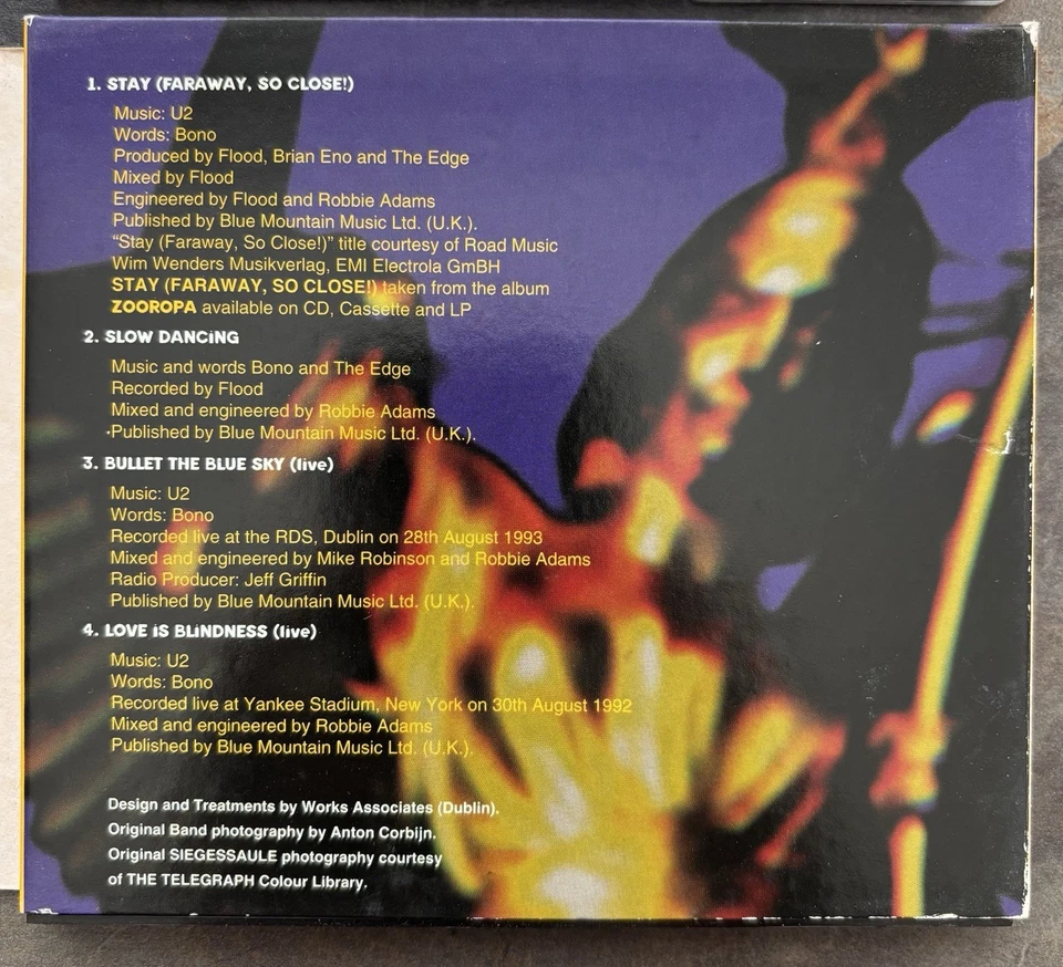 U2 - Stay (Faraway, So Close!) CD1 + The Live Format CD2  (1993) - Double Pack - Image 3 of 4