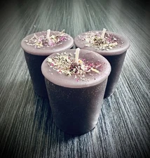 (3) Goddess Hecate Votive Candles, Handmade, Organic, Witchcraft, Hoodoo, Wicca