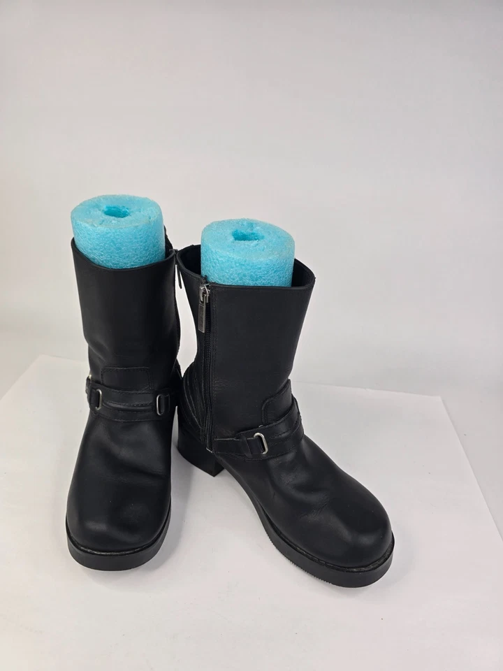 Harley-Davidson Women's 8 M Christa Black Harness Biker Motorcycle Boots D85298 - Image 2 of 4