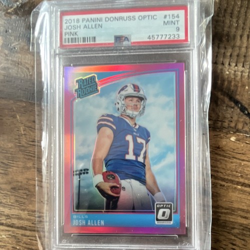Panini 2018 Donruss Optic Rated Rookie Josh Allen #154 Pink Prizm PSA 9