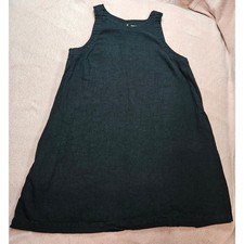 A New Day Black Linen Women's Large Mini Dress with Pockets