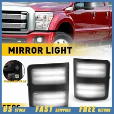 Clear White LED Side Mirror Signal Light Fit Ford 2008-2016 F250 F350 Super Duty