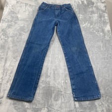 Wrangler Kids Jeans Size 16 Regular Blue Denim Straight Leg Casual Pants