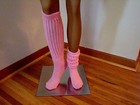 Slouch Knee Socks Pink Warm long Hooters Uniform workout Soccer running lingerie — photo 3