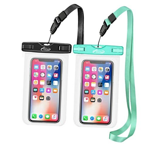 Waterproof Case, Waterproof Cell Phone Dry Bag XL SETS Black + Green