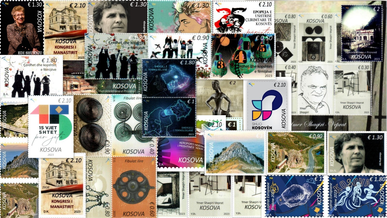 Kosovo Stamps 2023. Complete year all issues. Set and Souvenir sheet