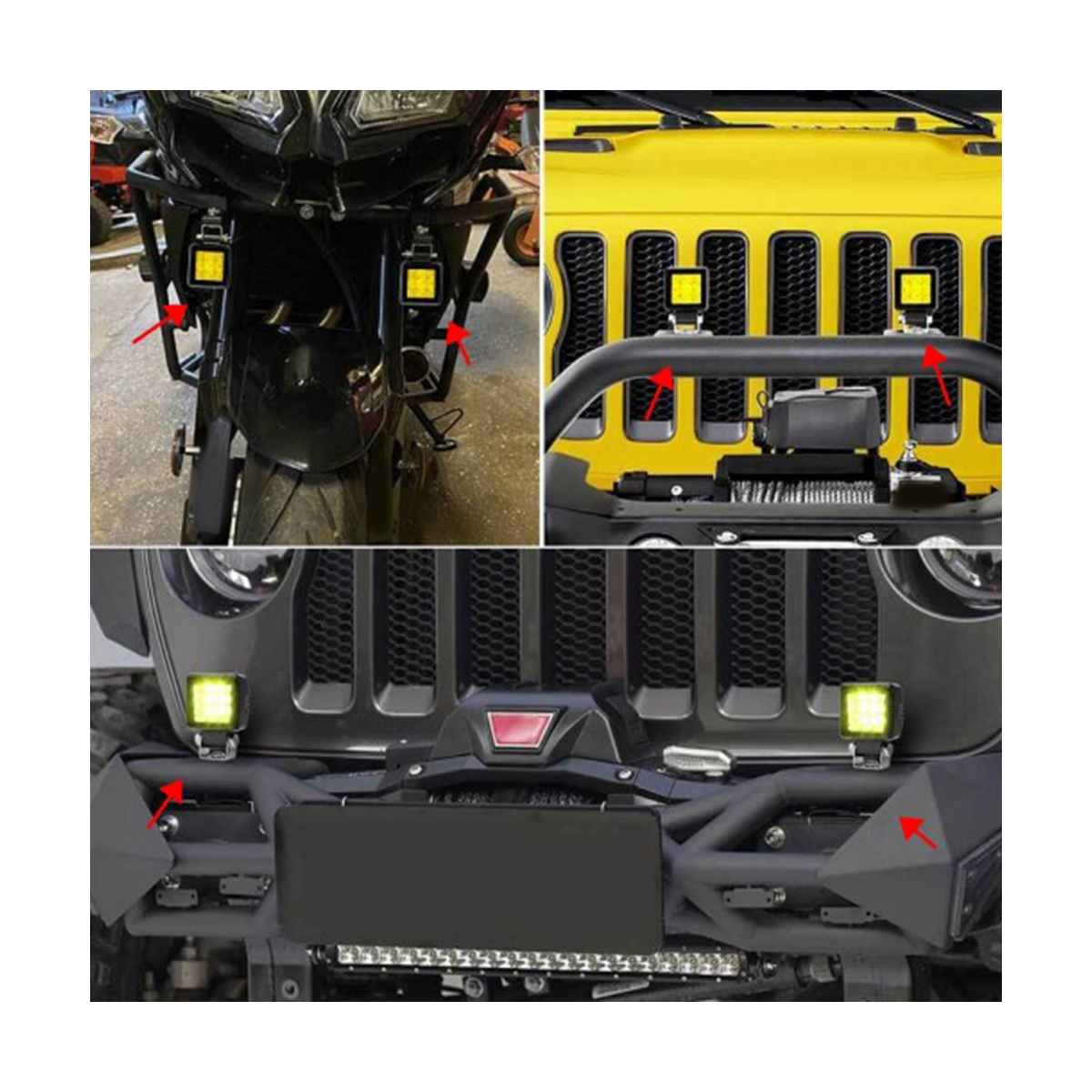 2X(Car 2Inch High Spotlight for OffRoad Pickup Truck Motorcycle Utv